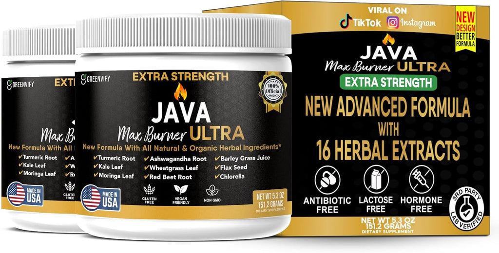 Java Max Burner Ultra Extra Strength, Natural & Organic Herbal Ingredients, 5.3 oz (2)