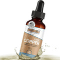 Ionic Copper Drops 30 PPM – Premium Bioavailable Liquid Copper Supplement for General Wellness & Trace Mineral Support – Amber Glass Bottle with Dropper – 4 fl oz