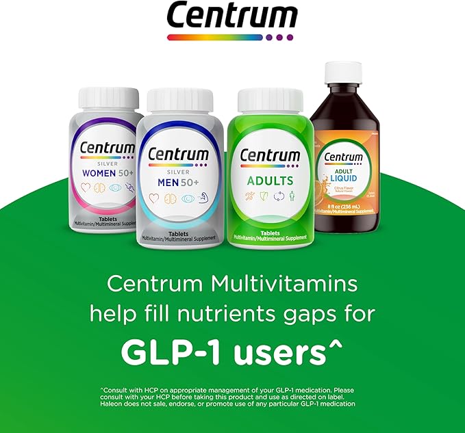Centrum Multivitamin for Women, Multimineral Supplement with Iron, Vitamin D3, B Vitamins and Antioxidant Vitamins C and E, Gluten Free, Non-GMO Ingredients - 250 Count