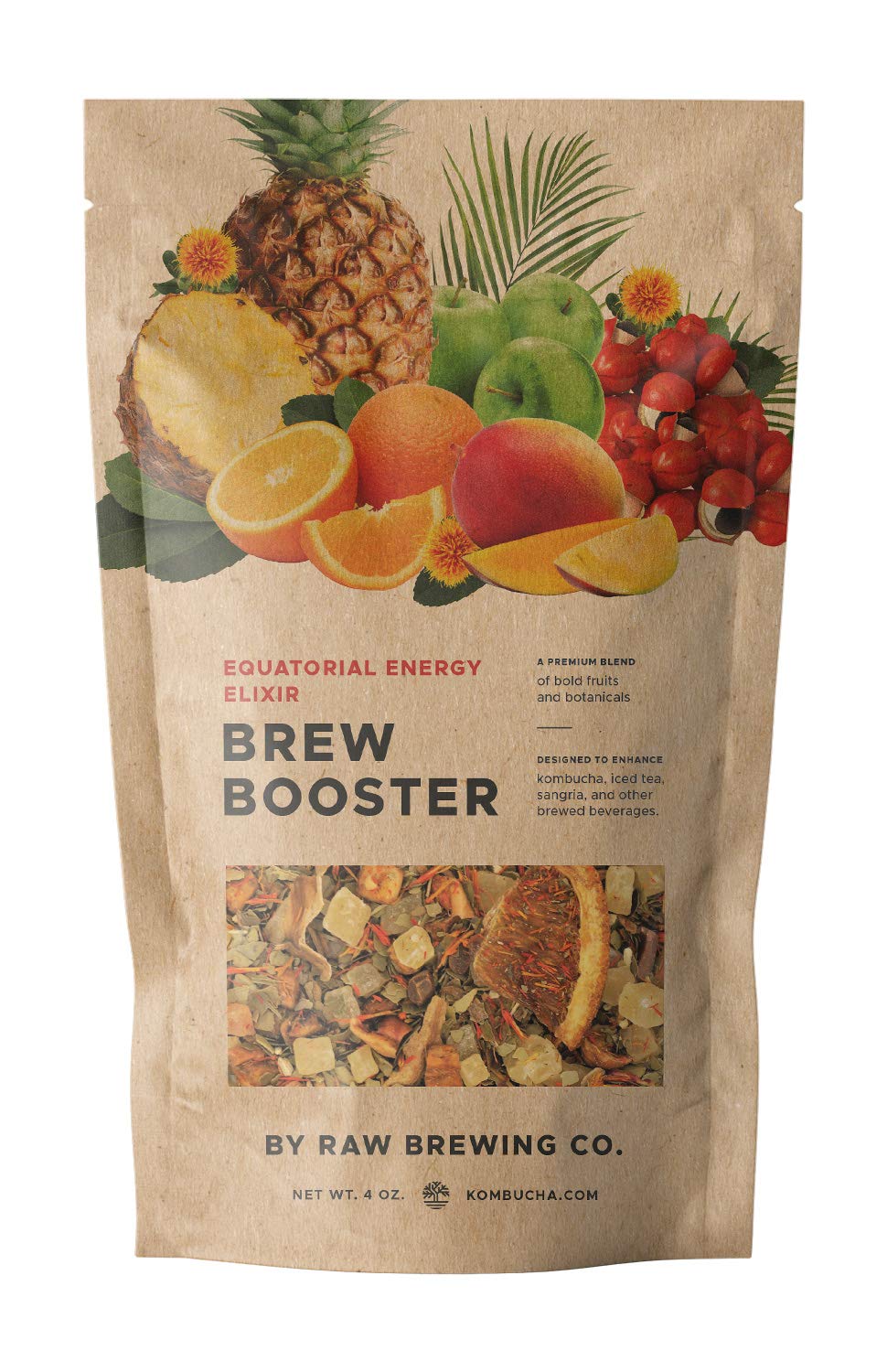 Kombucha.com Pure Equatorial Energy Elixir BREW BOOSTER, 4 oz