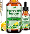 Neuropathy Supplements Liquid Drops, Advance 17-in-1 Stabilized R-Alpha Lipoic Acid (R-ALA) w. Acetyl L-Carnitine Vitamin B-Complex Magnesium, High Potency R-Lipoic Acid for Nerve Antioxidant Energy