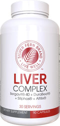 Silver Fern Brand Liver Complex Supplement (1 Pack) – with Milk Thistle, Beet Root, Bergavit®, & Artichoke Extract – Daily Liver Support – 90 Vegetarian Capsules