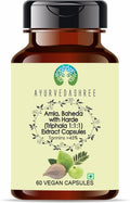 Triphala Extract 500mg - 60 Vegetarian Capsules | Amla, Baheda & Harad Extract | | All Natural | 100% Vegan | Gluten-Free | GMP Certified.