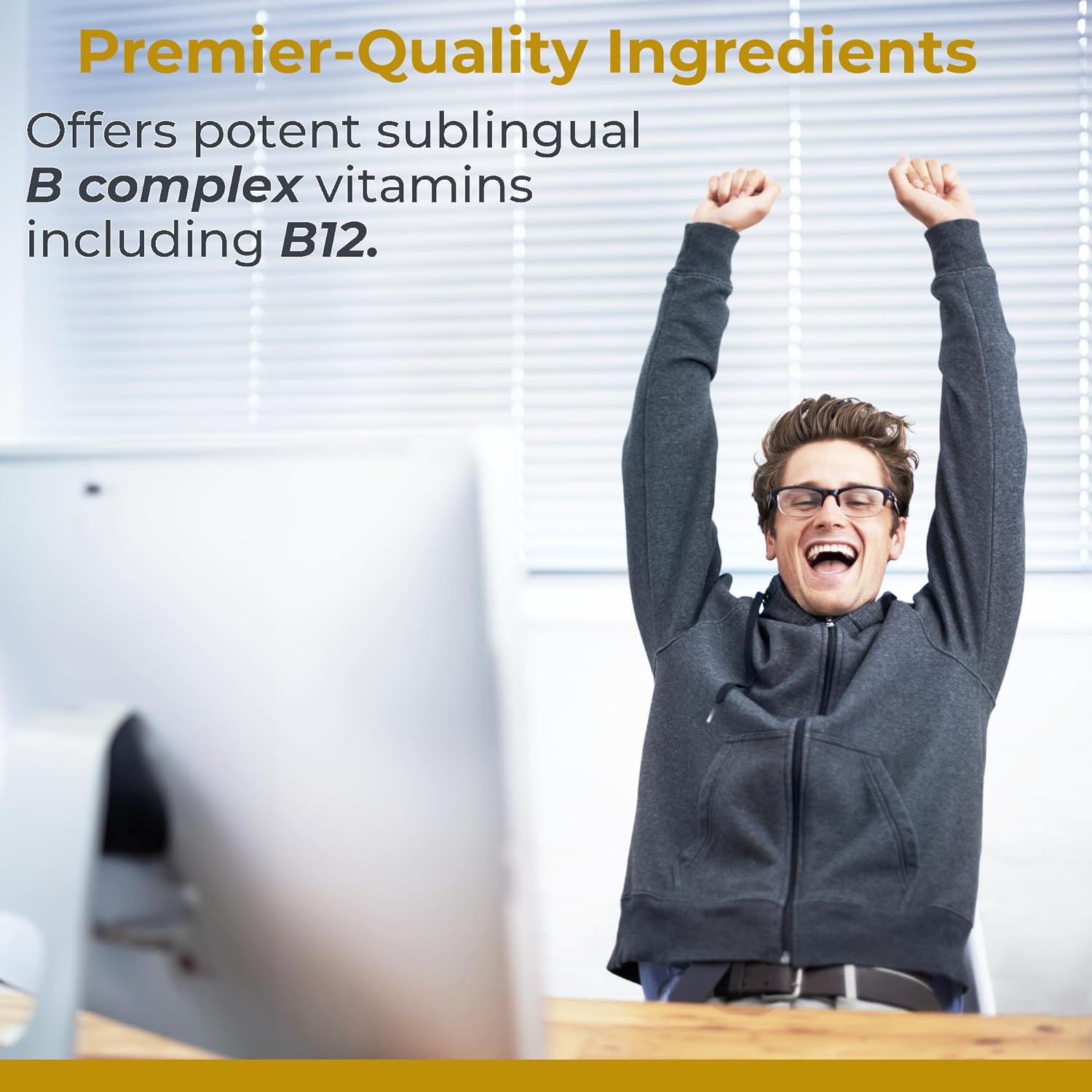 Premier Research Labs Max B-ND Liquid Vitamin - B-Complex for Liver & Brain Health - Sublingual Drops for Energy, Immune & Adrenal Support - 2 fl oz - Thiamin, B12, B6 & More - for Men, Women
