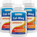 Best Naturals Calcium Magnesium with Vitamin D3 1500mg Serving 180 Tablets (180 Count (Pack of 3))