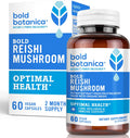 Reishi Mushroom Capsules - 100% Fruiting Body - Concentrated Organic Reishi Extract for Immune Support & Core Wellness - No Mycelia & No Grain - 60 Vegan Capsules