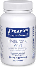 Pure Encapsulations Hyaluronic Acid - for Skin Hydration, Joint Lubrication & Joint Health* - Effective Absorption - Gluten Free - Vegan & Non-GMO - 180 Capsules