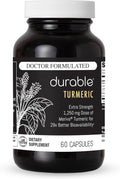 Durable Turmeric - 1250 mg Meriva Curcumin, 29X Better Absorption + Boswellia – Joint Comfort, Mobility & Healthy Inflammatory Response – Doctor Formulated, Vegan, Non-GMO, Made in USA (60 Capsules)