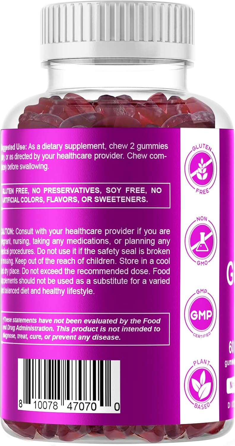 Vitamatic Biotin Gummies 10,000 mcg for Stronger Hair, Skin & Nails - 60 Vegan Gummies - Also Called Vitamin B7 (3 Bottles)