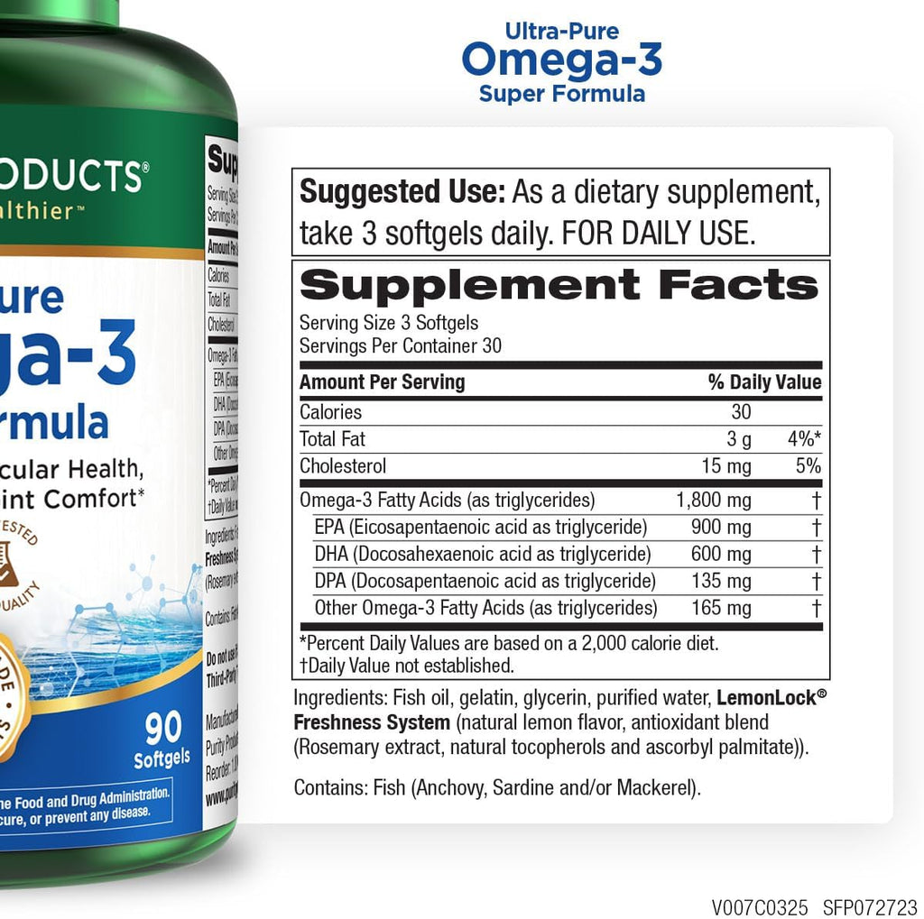 Purity Products - Ultra Pure Omega 3 Super Formula 90 Softgels