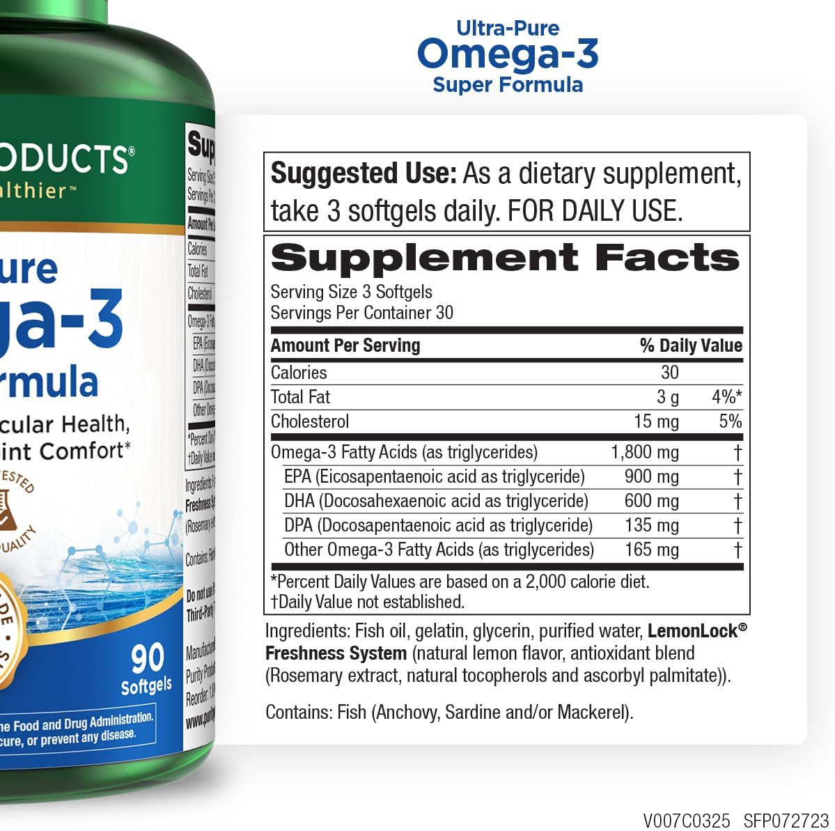 Purity Products - Ultra Pure Omega 3 Super Formula 90 Softgels