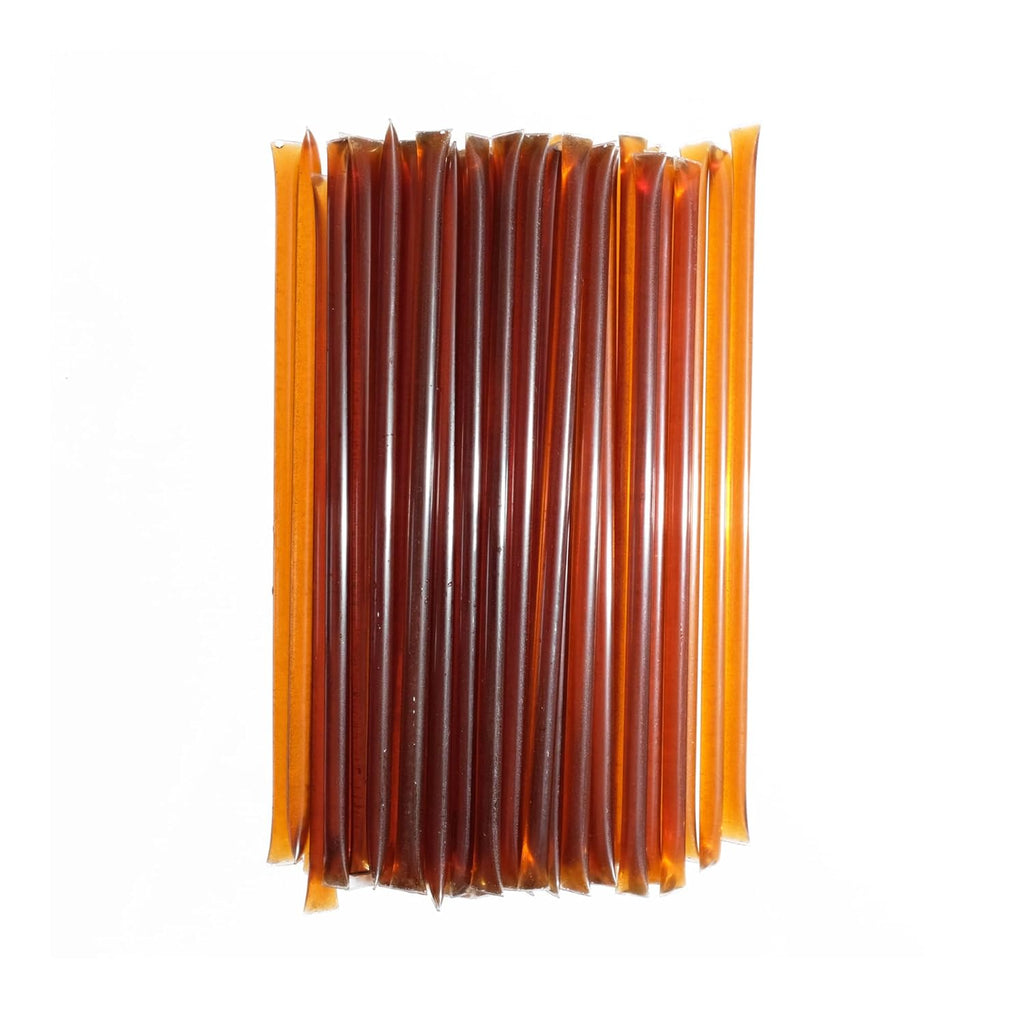 Bees Knees Spicy Raw Honey Sticks, 50 Count of Raw Honey Sticks for Tea, Made in the USA, Sweet with a Kick, Pure & All Natural, Unfiltered & Gluten Free, 50 Straws