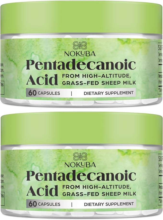 Pentadecanoic Acid C15:0 Supplements 300mg High-Altitude Sheep Milk Sourced | 120 Capsules