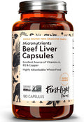 First Light Farms Grass-Fed Beef Liver Capsules | Nutrient-Dense Whole Food Nutrition, Freeze-Dried, Grassfed & Certified Humane | 180 Capsules for Energy, Immunity, and Overall Wellness