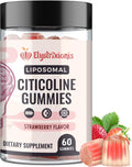 Citicoline Supplement, CDP Choline, Brain Supplement for Memory and Focus | Cognitive Function & Energy Improvement | Citicoline 1000mg Plus Lion's Mane Extract 500mg per Serving (60 Count)