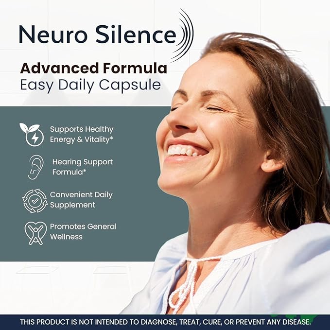 Neuro Silence Capsules - Official NeuroSilence Advanced Support Supplement, Natural Ear Health Support Vitamins for Overall Health & Wellness Reviews, 60 Capsules for 1 Month