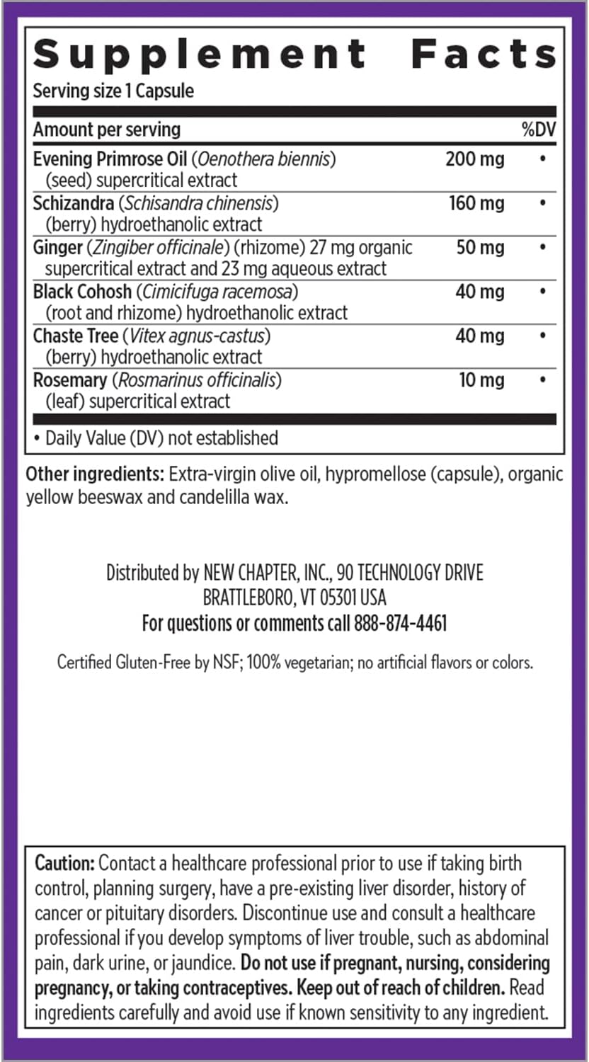 New Chapter Menopause Supplement - Estrotone Herbal Hormone-Balance Blend with Black Cohosh to Reduce Hot Flashes & Night Sweats - 60 ct Vegetarian Capsule