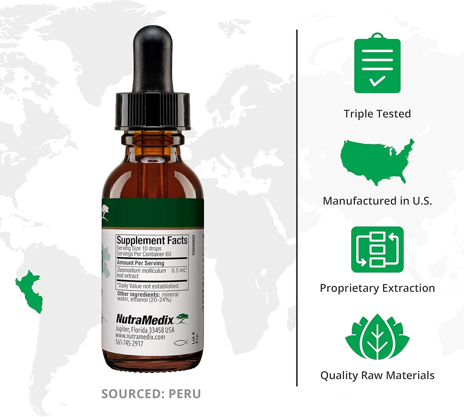 NutraMedix Burbur Supplement - Supports Full Body Detox Cleanse for Women & Men - Promote Antioxidant & Microbial Support - Herbal Tincture Made with Manayupa Leaf Extract (1oz / 30ml)