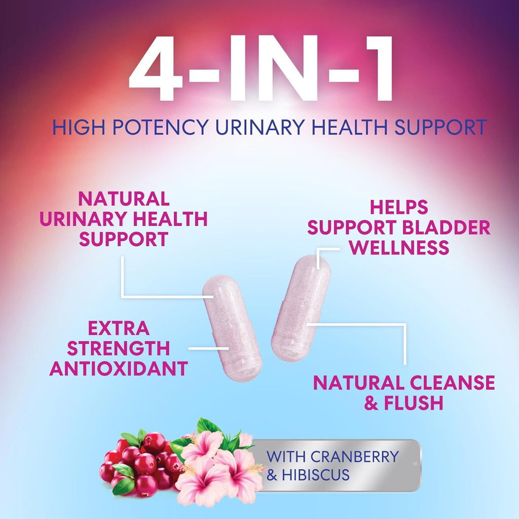 D-Mannose Supplement 1,350mg - with Cranberry, Hibiscus & Dandelion - Fast-Acting, Natural Urinary Tract & Bladder Support for Women & Men – Flush & Cleanse Impurities – Non-GMO, Vegan – 180 Capsules