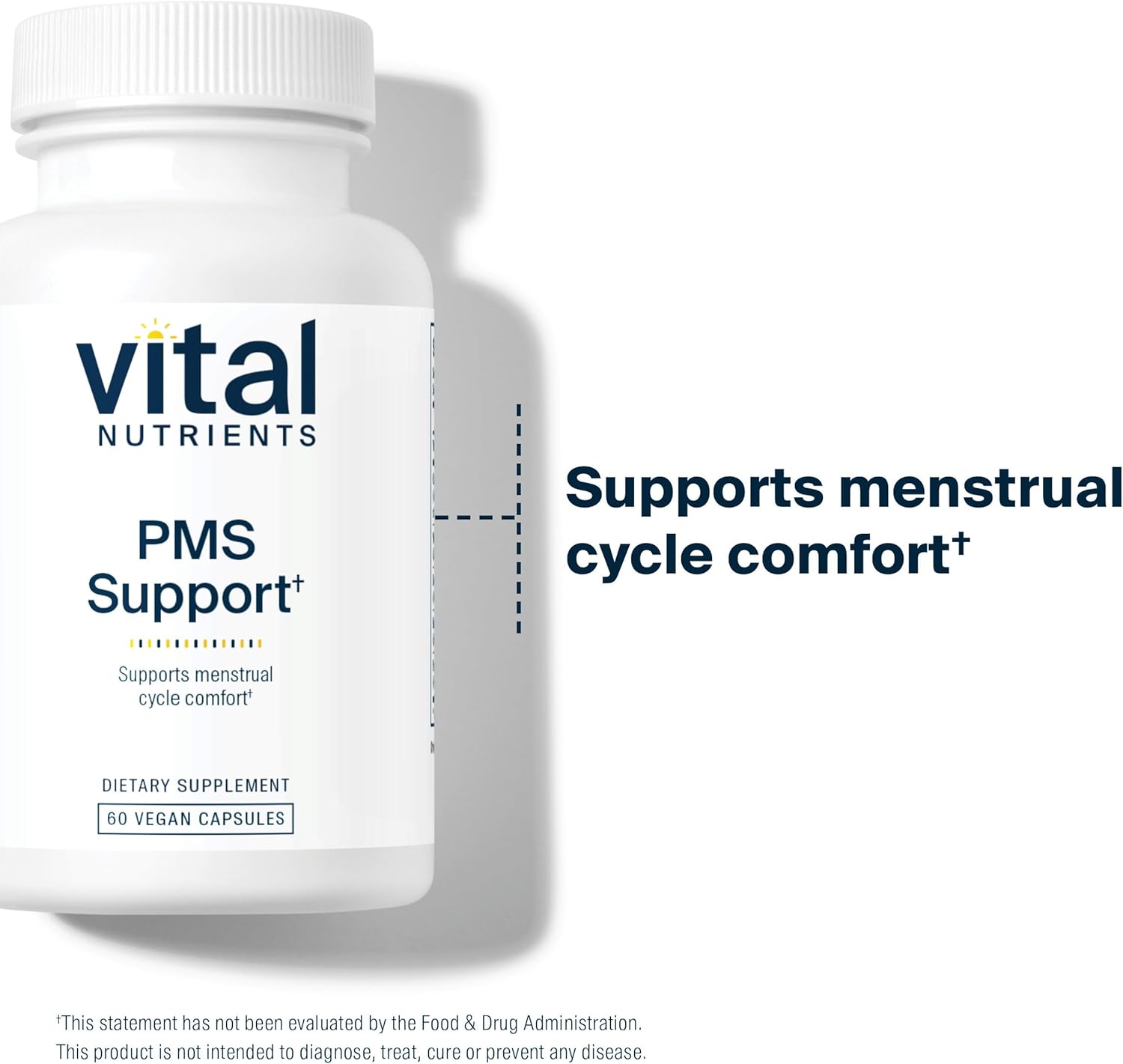 Vital Nutrients PMS Support - Vitex Berry & Passionflower Extract for Premenstrual Support & Hormone Balance* - Vitamin B6 PMS Supplements - Gluten, Dairy, Soy Free - Non-GMO - 60 Capsules