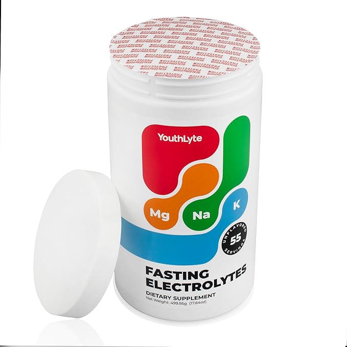 Fasting Electrolytes, 55 Servings, Sugar Free, Keto Friendly, with Magnesium, Sodium, Potassium, Unflavored