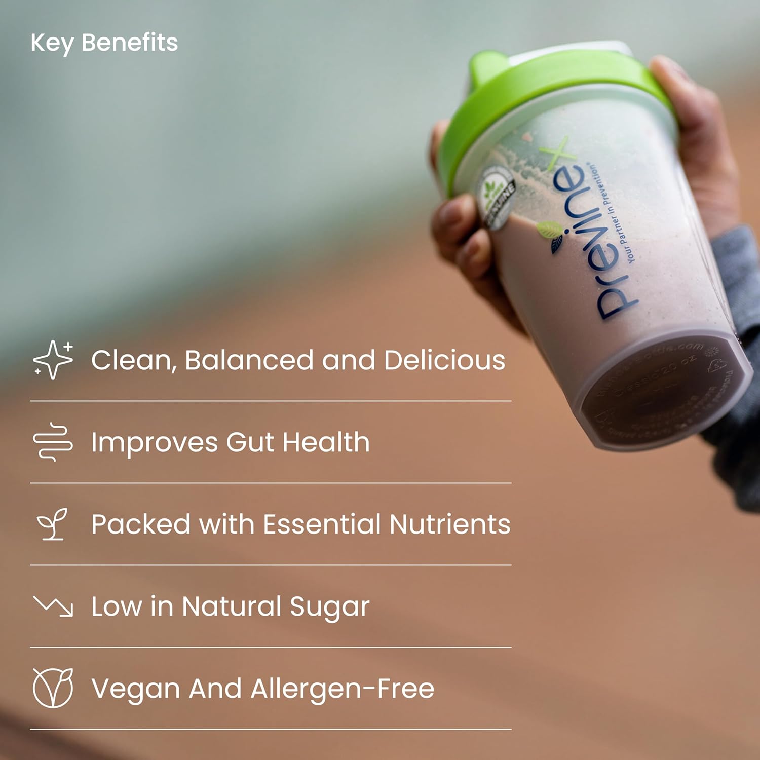 Nourify Plus Plant-Based Protein Shake - All Natural Vegan Protein Powder, High Protein & Low Sugar, Gluten Free, Soy Free & Dairy Free, Chocolate Protein Powder (29.3 oz)