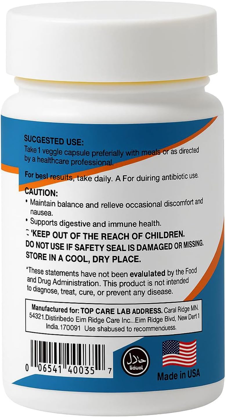 Probiotics 60 Billion CFU - 10 Strains + Organic Prebiotics - Immune, Digestive & Gut Health - Supports Occasional Constipation, Diarrhea, Gas & Bloating - for Women & Men (30 Count)
