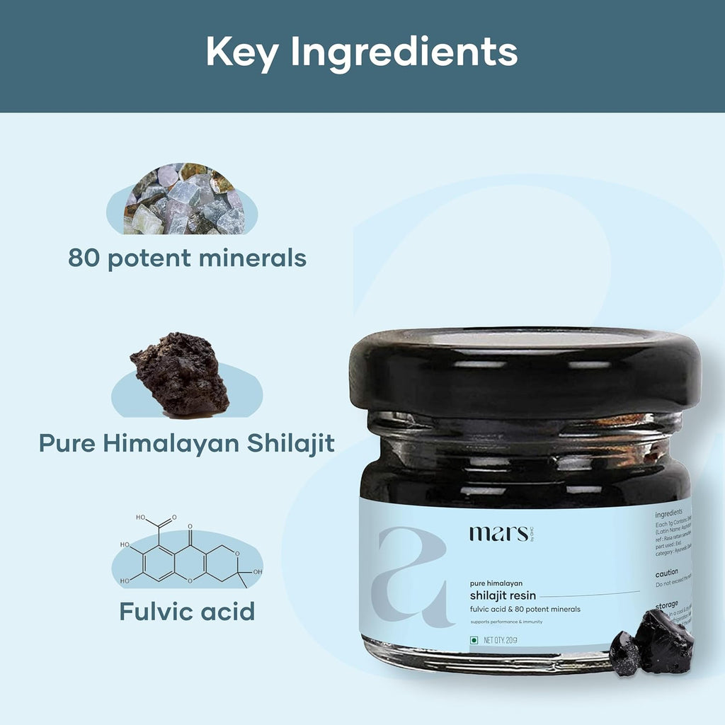 Mars Himalayan Organic Shilajit Resin | Natural Resin Sourced from the Himalayas | Supports Vitality, Energy & Overall Wellness | 45g | Pack of 3