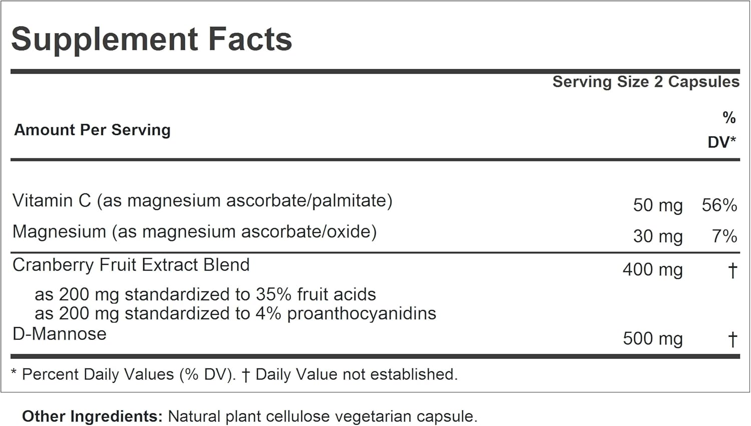 ANDREW LESSMAN Cranberry with D-Mannose - 180 Capsules - Supports Bladder, Kidney and Urinary Tract Health. High Potency Standardized Cranberry Concentrate and D-Mannose. Easy to Swallow Capsules
