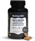 Seamoss Capsules- Irish Sea Moss with Black Seed Oil, Ashwagandha & Black Pepper for Stamina, Strength & Endurance- High Potency Sea Moss Supplement - 60 Servings, 120 Capsule