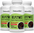 NaturalSlim Digestive Enzymes for Women & Men - Helpzymes Essential Enzymes for Digestion, Gut Health, Gas Bloating Relief with Bromelain, Ox Bile, Pancreatin. & Betaine HCL - 100 Capsules 3 Pack