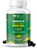 Omega 3 Fish Oil Supplementt (90 Count) Wild Caught Omega3 Fish Oil High EPA DHA Rich in Fatty Acid | Omega-3 Supplements for Women & Men | Purified Omega3 Fatty Acid, Non-GMO, Burpless Softgels