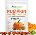 Pumpkin Seed Oil with Saw Palmetto, 2-in-1 Formula 300 Softgels, Cold Pressed, Pure Virgin Oil, Supports Hair, Urinary, Bladder & Prostate Health, Non-GMO
