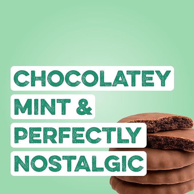 Clean Simple Eats Whey Protein Powder, Mint Chocolate Cookie Flavor, Naturally Sweetened, 100% Grass Fed Protein Powder with Digestive Enzymes, No Artificial Ingredients, Gluten Free, 30 Srvgs