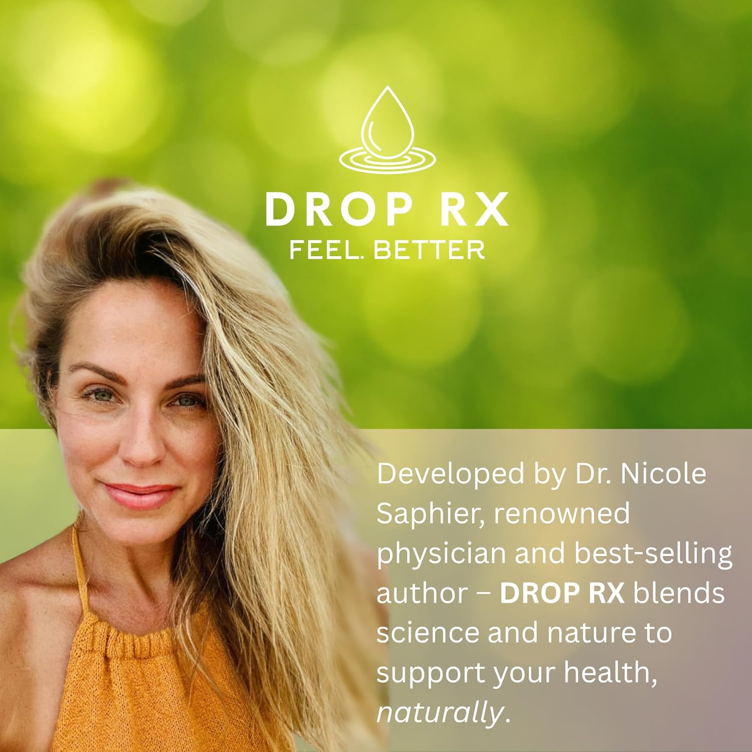 DropRx Boost by Dr. Nicole Saphier – Maca Root, Ashwagandha, Lions Mane & Peppermint Leaf Extract for Vitality Support, Non-GMO, Vegan, Gluten-Free, Kosher, Made in USA (2 Fl Oz)