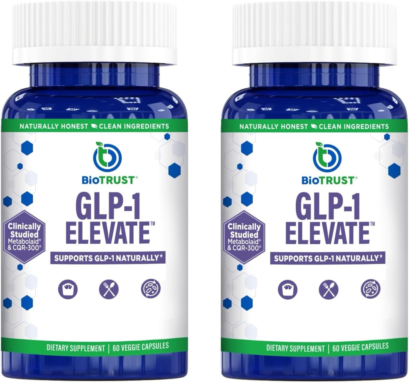 GLP1 Elevate™ - GLP-1 Booster Supplement | Curb Cravings & Support Metabolic Health | Increase Natural Production with Clinically Studied Ingredients | 60 Servings