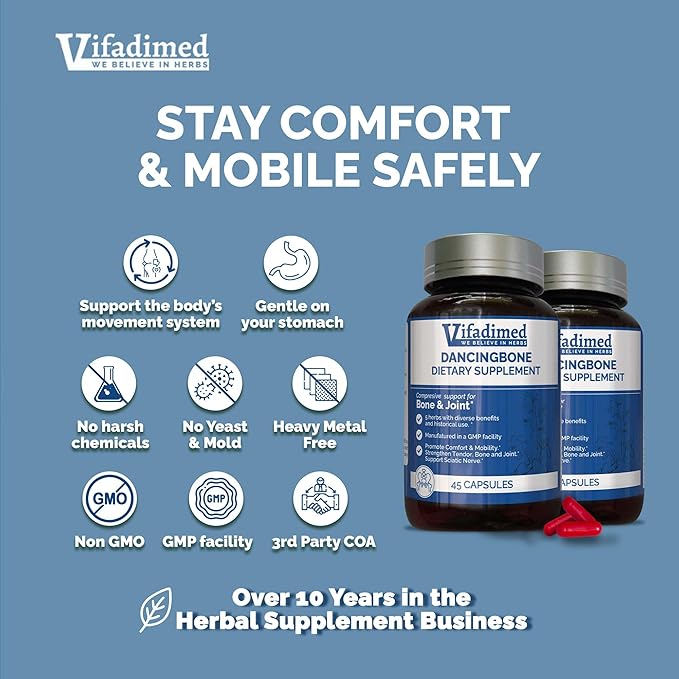 Herbal Joint Supplement for Men and Women,Cartilage, Tendon and Ligament Support,Knee,Back,Joint Health,Comfort,Mobility-2 Bottles