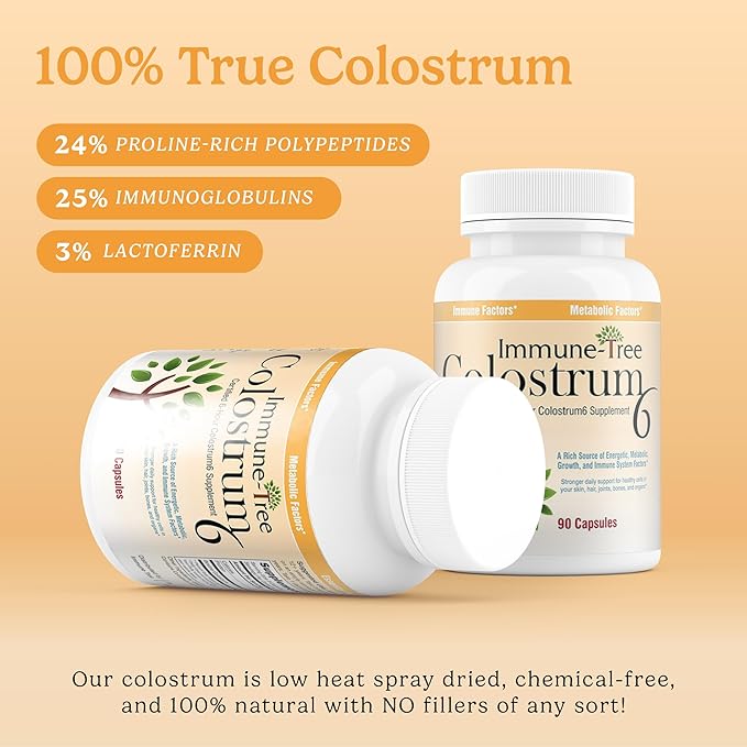 100% Pure Bovine Colostrum (Grass-Fed) | High IgG for Immune Support & Gut Health | Anti-Aging | Colostrum Supplement for Adults & Kids | 90 Capsules | 30 Servings