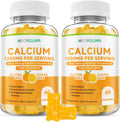 Calcium Citrate Gummies for Kids, Adult - 1200 mg with Vitamin D3 1000IU - Bone, Teeth, Immune System Health, High Absorption Calcium and Vitamin D Supplement, Orange, 120 Count