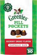 Greenies Pill Pockets for Dogs Large Size, Dog Treat Pouch for Capsule Medication, Hickory Smoke Flavor, 7.9 oz. Pouch