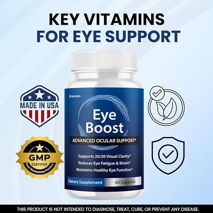 (5 Pack) EyeBoost Capsules - Official Eye Boost Advanced Formula Supplement Support - Maximum Strength, All Natural Vitamins for Overall Health & Wellness - 300 Capsules for 5 Months