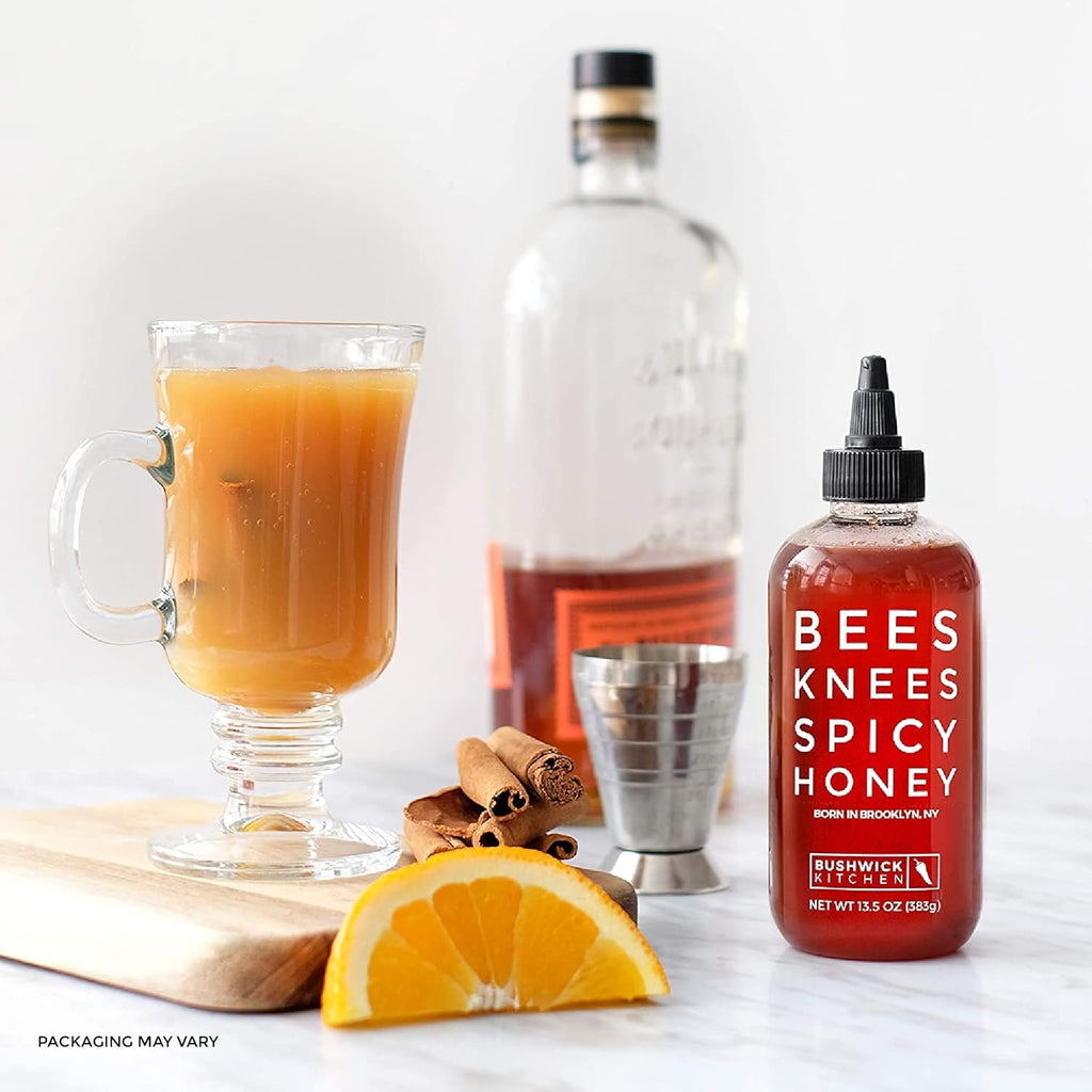 Bees Knees Spicy Hot Honey – Raw Habanero Infused Honey, Sweet & Spicy Drizzle for Pizza, Fried Chicken & Biscuits | Unfiltered, Gluten-Free, Made in USA, 12.5 oz