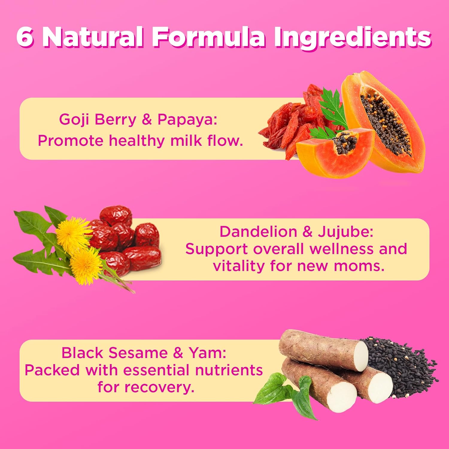 Lactation Herbal Tea for Breastfeeding Moms, 16 Teabags Nursing Tea with Goji Berry, Papaya, Jujube and Licorice, Lactation Support Tea for Milk Production