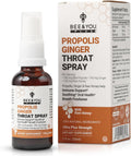 Bee and You Propolis Ginger Raw Honey Soothing Throat Spray, Ultra Pure, Immune Support Supplement, Oral Health, Antioxidants, Keto, Paleo, Gluten-Free, 1 Fl Oz