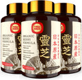 Japanese Reishi Mushroom Supplement 800mg with Reishi Mushroom Extract 500mg & Shell-Broken Spores 200mg,Organic Mushroom Capsules for Immune System - Real Fruiting Body (Pack of 3)