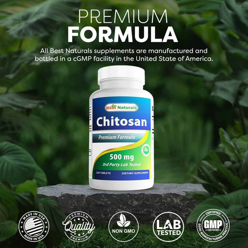 Best Naturals -- Chitosan -- 500 mg -- 120 Tablets