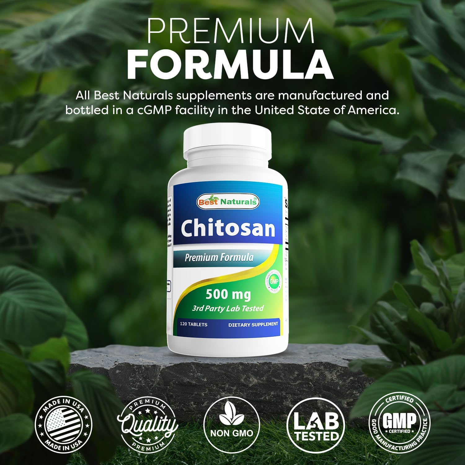 Best Naturals -- Chitosan -- 500 mg -- 120 Tablets