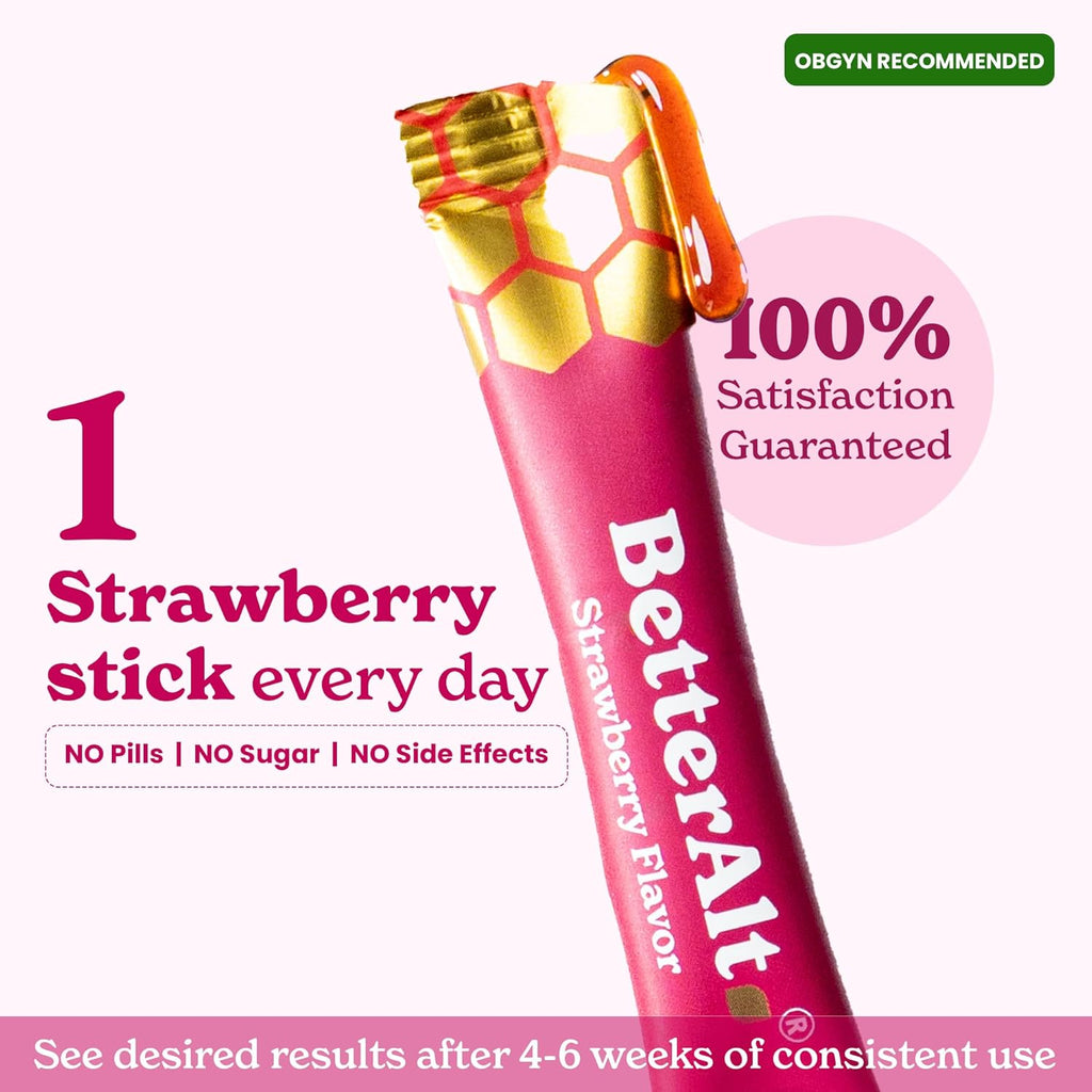 SHE-Lajit Strawberry Honeysticks | Shilajit for Women - Shatavari & Saffron for hormonal Balance & Energy | Tasty Shilajit Honeysticks with Pure Himalayan Shilajit | 30 Sticks