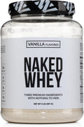 NAKED Whey Vanilla Protein Powder - Only 3 Ingredients - Grass Fed Whey Protein Powder, Vanilla Flavor, and Organic Coconut Sugar, No GMO, No Soy, and Gluten Free - 24 Servings