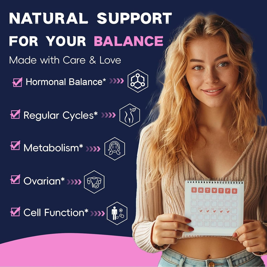Inositol Supplement for Women with Vitamin D3, Folate, 40:1 Ratio Myo-Inositol & D-Chiro Inositol Complex, (Vitamin B8) Inositol Capsules, Pack of 2